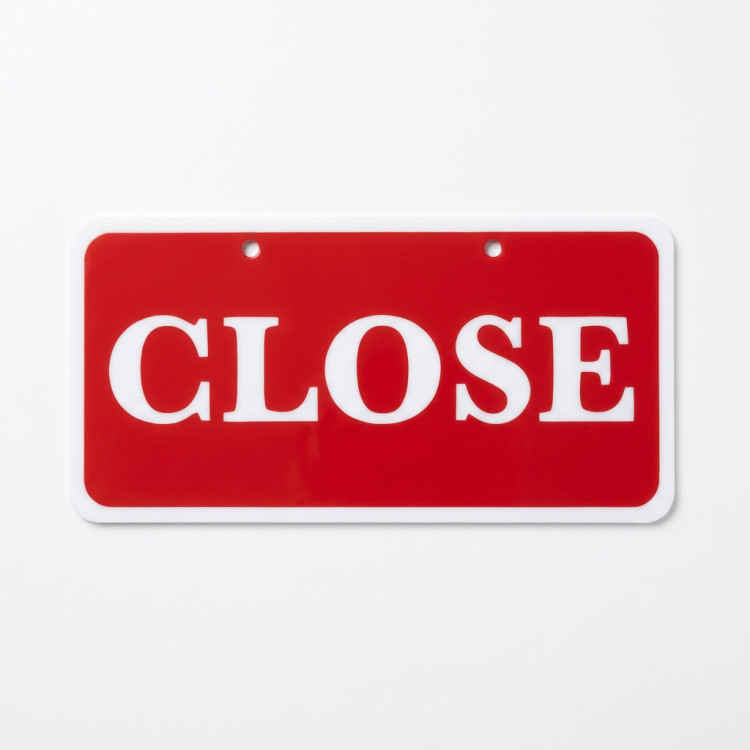 تابلو باز و بست سبز و قرمز دو رو طرح لاتین open / close